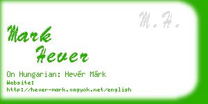 mark hever business card